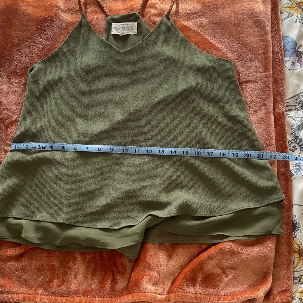 Sweet Wanderer Olive Green Camisole Top - Picture 5 of 6